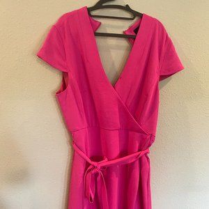 Hot Pink dress with tie